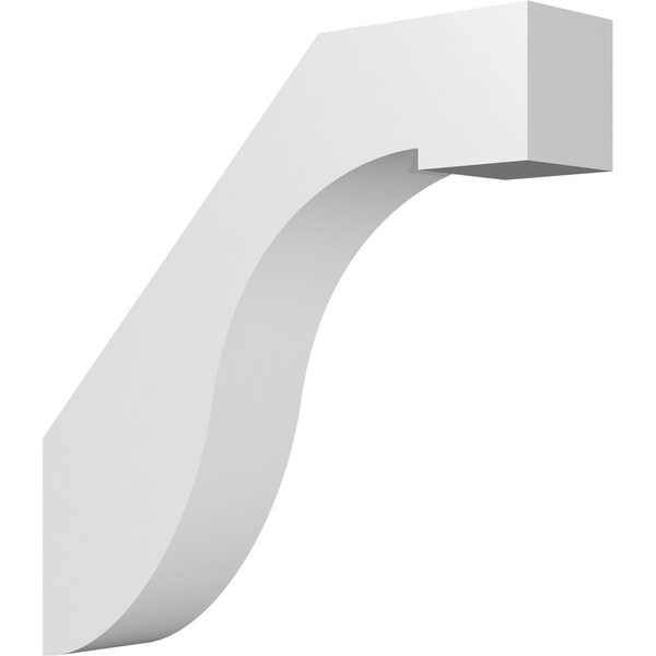 Ekena Millwork 3-in. W x 14-in. D x 14-in. H Del Monte Architectural Grade PVC Knee Brace BRCP03X14X14DEL - main